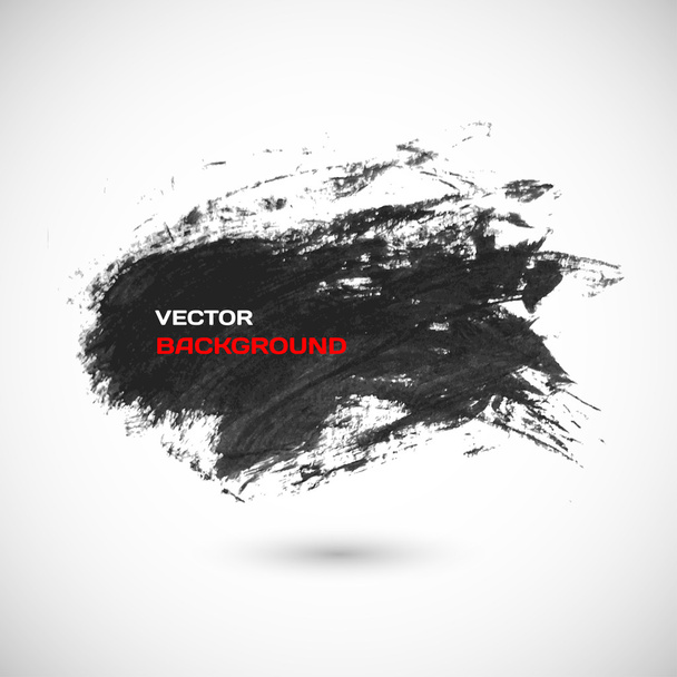 Black brush vector stroke - Vector, imagen