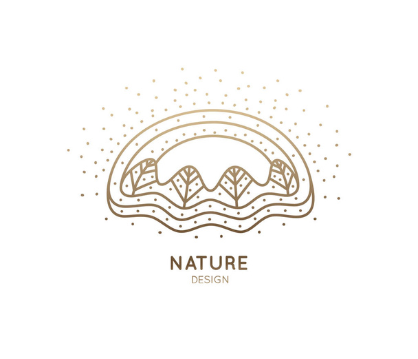Logo winter landscape - Vettoriali, immagini