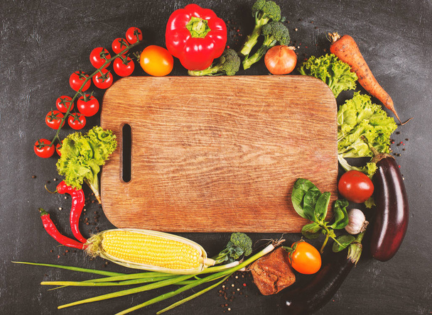 Healthy background of vegetable. Concept of genuine food - Foto, Bild