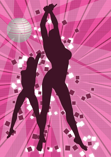 2 девушки танцуют на дискотеке
 - Фото, изображение