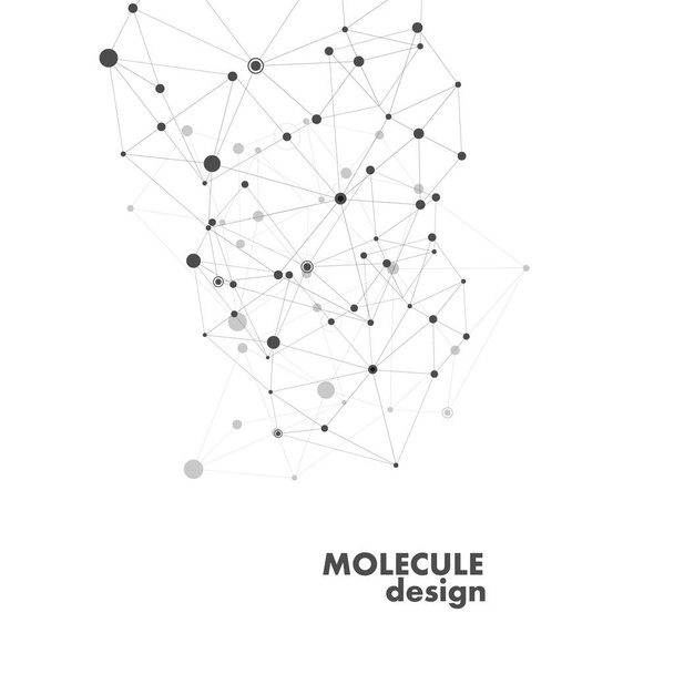 Estructura de la molécula y la comunicación conectar líneas de fondo
 - Vector, Imagen