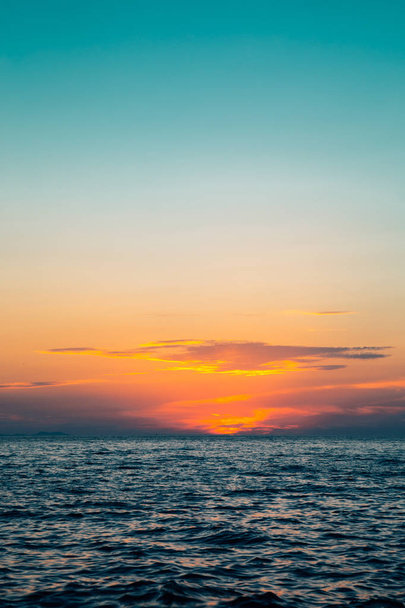 Sunset θάλασσα στο Ζαντάρ, Κροατία - Φωτογραφία, εικόνα