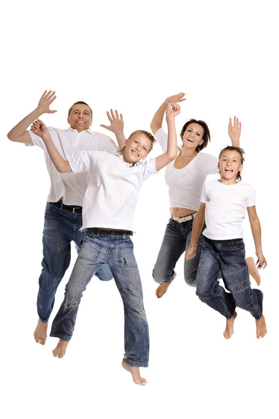 cheerful family of four - Photo, Image