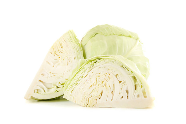 Ripe cabbage isolated on white background - Fotografie, Obrázek