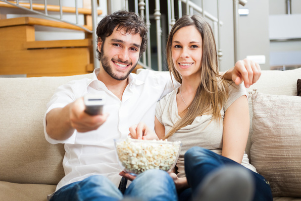 Couple watching a movie - Фото, изображение