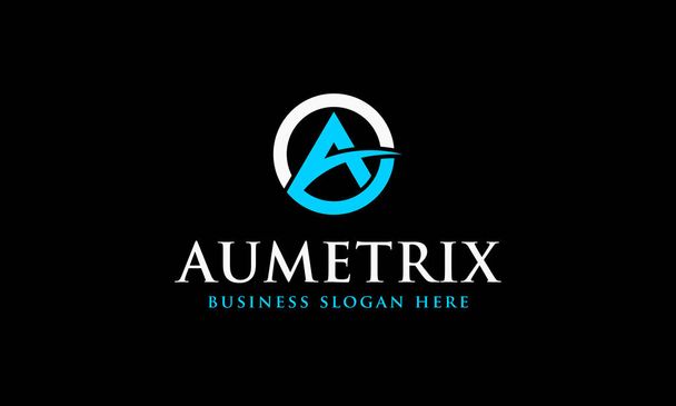Aumetrix Letter A Logo, απλά εικονογράφηση  - Φωτογραφία, εικόνα