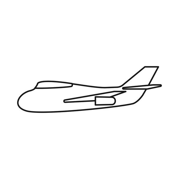 Vector design of aeroplane and air sign. Collection of aeroplane and comfort vector icon for stock. - Vetor, Imagem