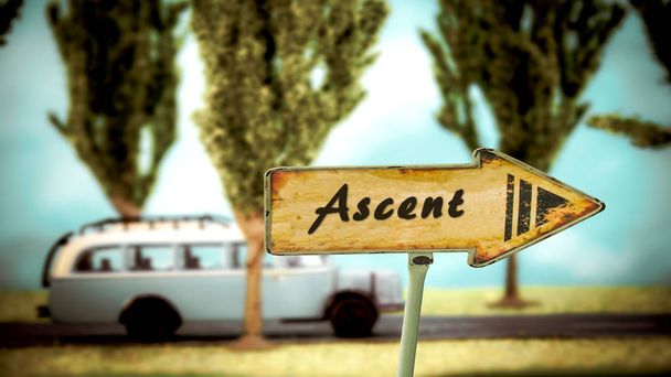 Street Sign to Ascent - Photo, Image