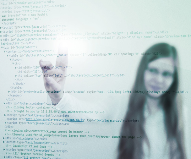 Girl Touching html Code - Foto, Bild