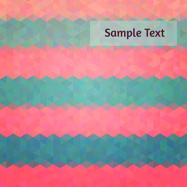 Abstract vector background. Colorful triangles in random stripy - Vecteur, image