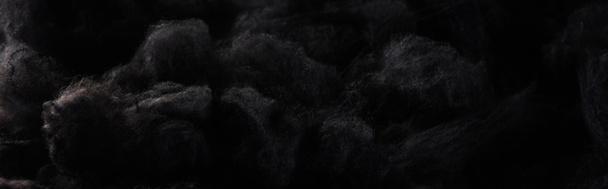 plano panorámico de nubes de algodón negro, fondo oscuro de Halloween
 - Foto, Imagen