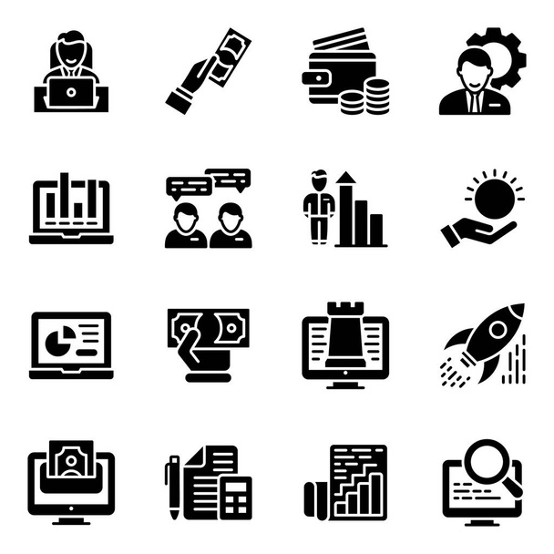 Si estás buscando el conjunto de iconos de análisis de datos, no esperes más. La colección de iconos empresariales simples pero conceptuales es imprescindible para diseñar proyectos financieros, empresariales y otros proyectos relacionados.
.  - Vector, Imagen