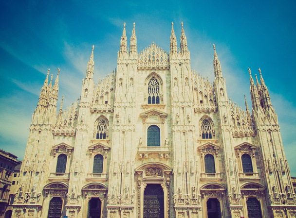 Retro look Duomo, Milan - Photo, Image
