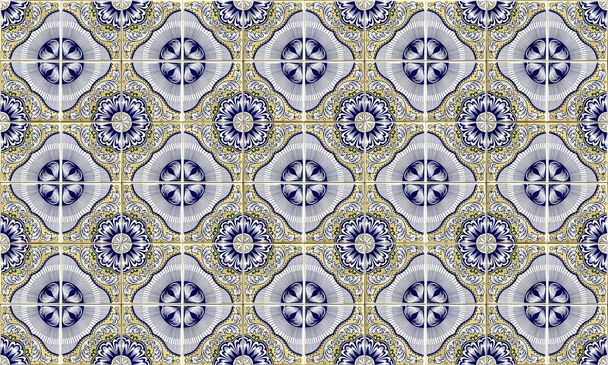 Бесшовные Португалии или Испании Azulejo плитки фона. Высокое разрешение
. - Фото, изображение