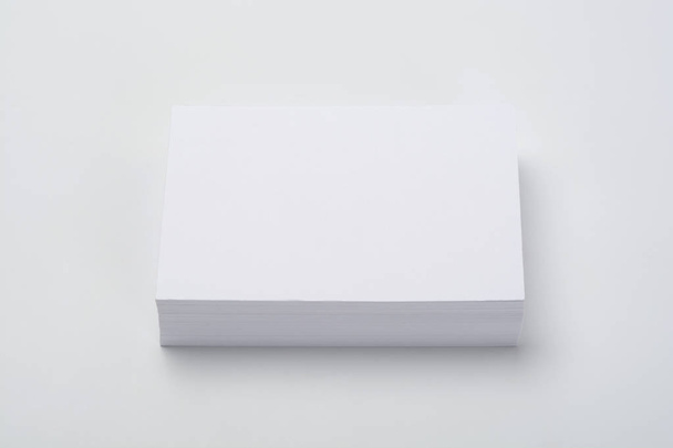 Taco of cards blank for presentations on white background - Fotoğraf, Görsel