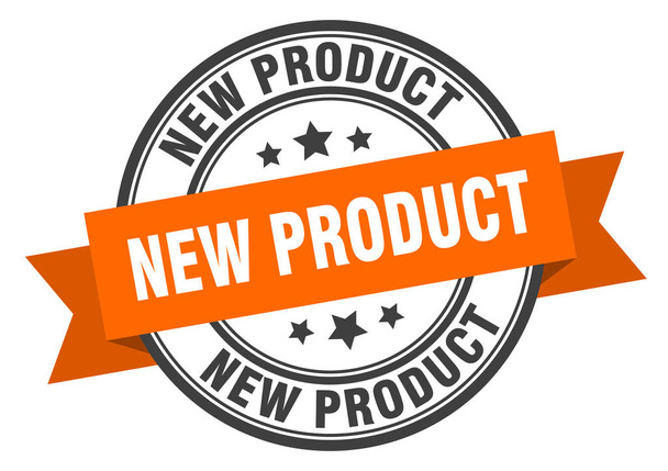 new product label. new product orange band sign. new product - Vector, Imagen
