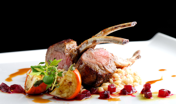 Fine dining roasted Lamb Chops  - Photo, Image