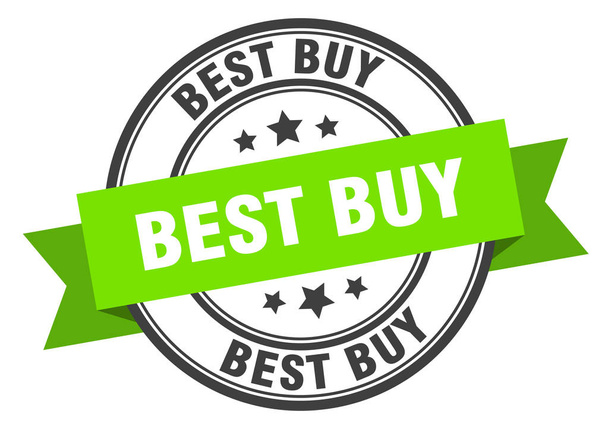 best buy label. best buy green band sign. best buy - Διάνυσμα, εικόνα