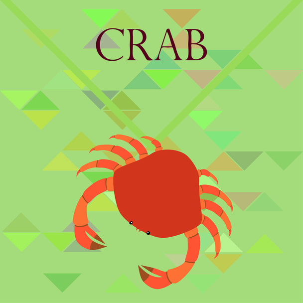 Crabs. Seafood. Vector illustration of a sea animal. - Vektor, kép