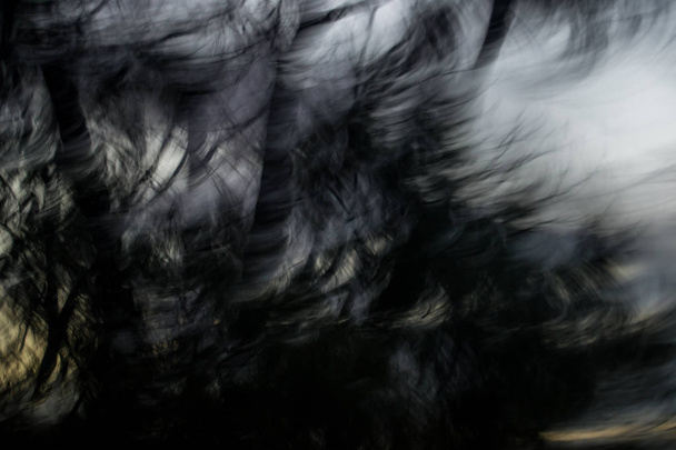 Абстрактные формы движения размывают природу на закате
 - Фото, изображение