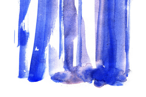 Grunge blue mud art on white background. - Photo, Image