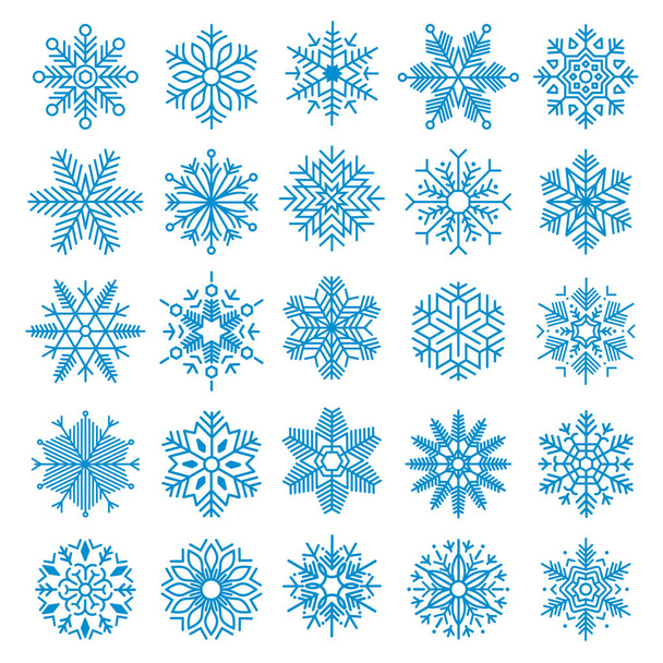 Set de copos de nieve de 25 vectores
 - Vector, imagen