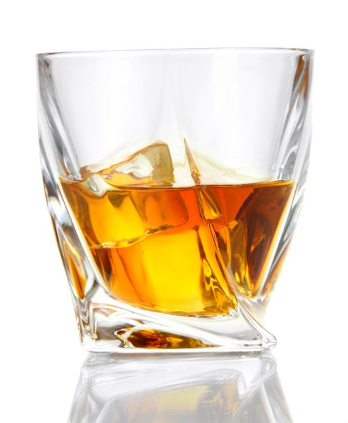 Glasses of whiskey, isolated on white - Photo, Image