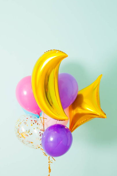 The bunch of colorful balloons for birthday - Фото, зображення