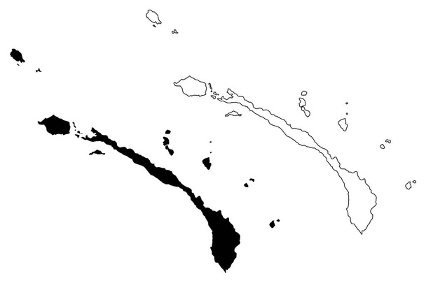Nouvelle-Irlande Province (État indépendant de Papouasie-Nouvelle-Guinée, PNG, provinces de Papouasie-Nouvelle-Guinée) illustration vectorielle de carte, croquis en croquis Nouvelle-Mecklembourg ma
 - Vecteur, image