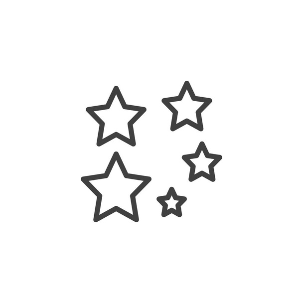 Cinco estrellas icono de línea
 - Vector, Imagen