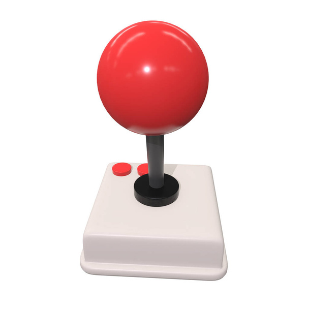 Retro video game controller gamepad joystick 3d - Foto, Bild