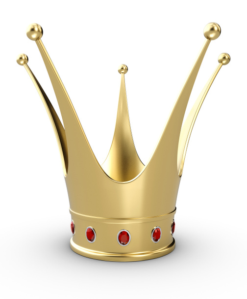Красивая трехмерная иллюстрация золотой короны принцессы
 - Фото, изображение