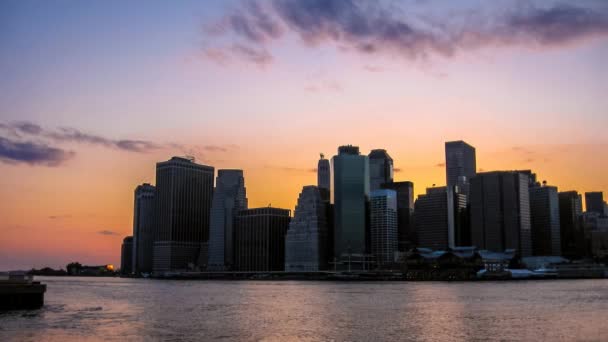 New York-i vízparti naplemente - Felvétel, videó
