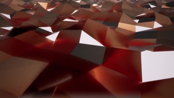 Crystal shiny triangular surface 3d realistic footage - Footage, Video