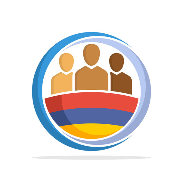 Illustrated icon with the concept of the national community of Armenian - Vector, Image