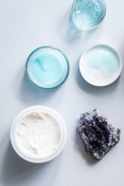 Skincare szépségápolási termékek felülről  - Fotó, kép