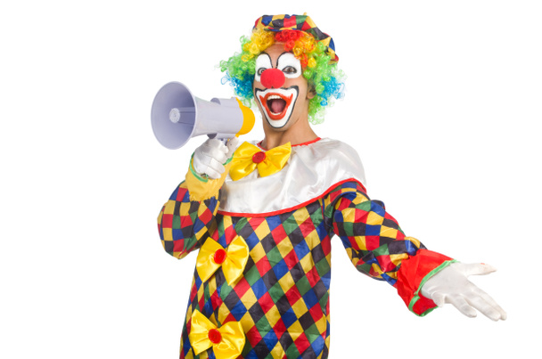 Clown with loudspeaker - Photo, Image