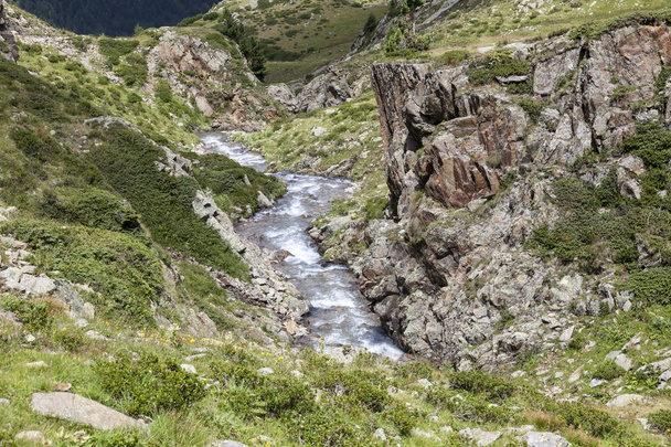 Water flow in mountains, Tyrol, Austria. - Fotoğraf, Görsel
