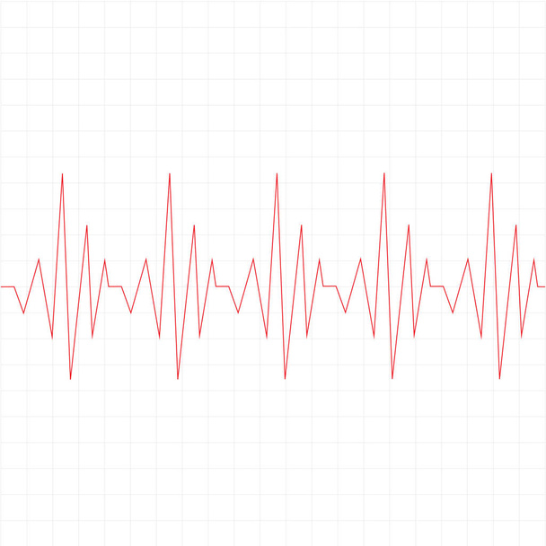 heart beat cardiogram icon on white background. flat style. Heart disease cardiogram icon for your web site design, logo, app, UI. Heartbeat line symbol.  Heart pulse monitor with signal sign.  - Vector, Image