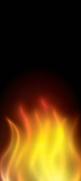 Вогонь на фоні темного банера
 - Вектор, зображення