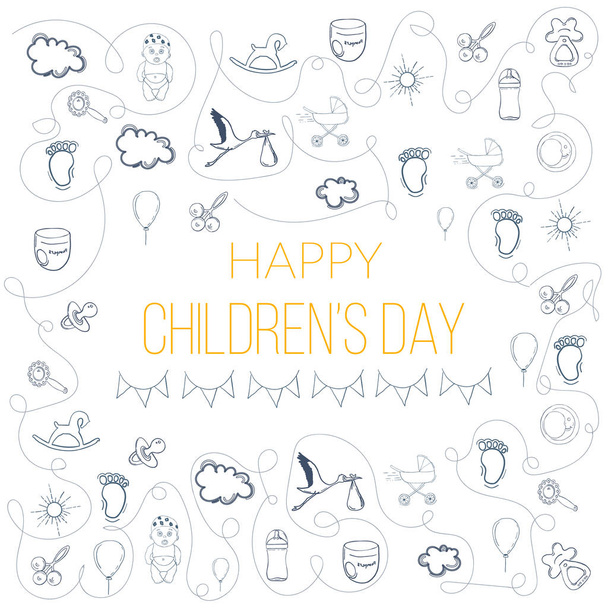 Happy Childrens Day - Vector, Image