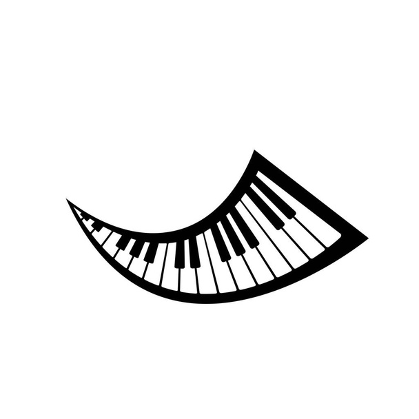 Symbol ikon klavíru ilustration logo šablony - Vektor, obrázek