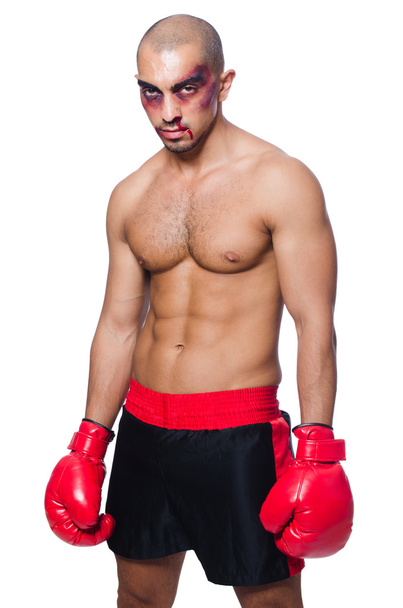 Boxeador mal golpeado
 - Foto, Imagen