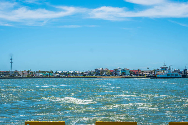 З видом на берег в Падре острова NS, штат Техас - Фото, зображення