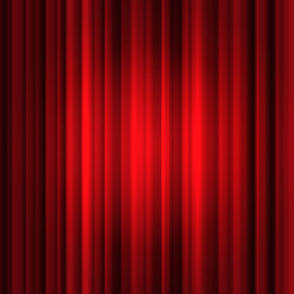 赤い絹のカーテンの背景 - ベクター画像