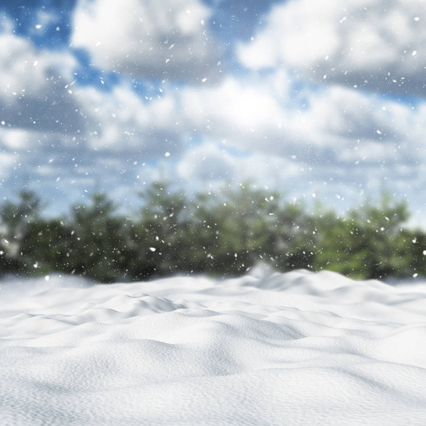3D paesaggio invernale innevato
 - Foto, immagini
