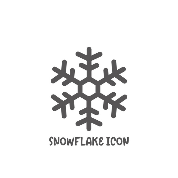 Snowflake icon simple flat style vector illustration. - Vector, Image