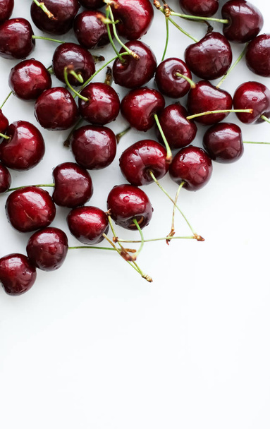Fresh sweet cherries, juicy cherry berries fruit dessert as heal - Photo, Image