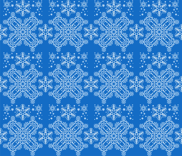 Blauwe achtergrond patroon. Achtergrondafbeelding voor Kerst vakantie. Naadloze patroon, behang textuur. Vector afbeelding - Vector, afbeelding