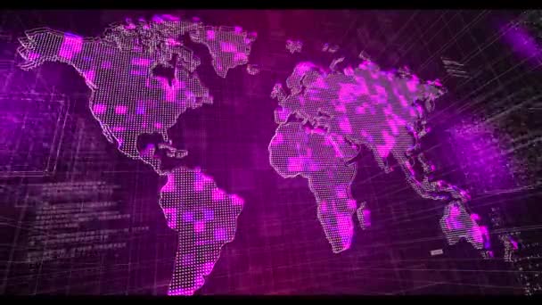 Mappa digitale hi-tech. 4K movimento sfondo grafico. Adatto per: news, tv, broadcast, blog, notizie geografiche
. - Filmati, video